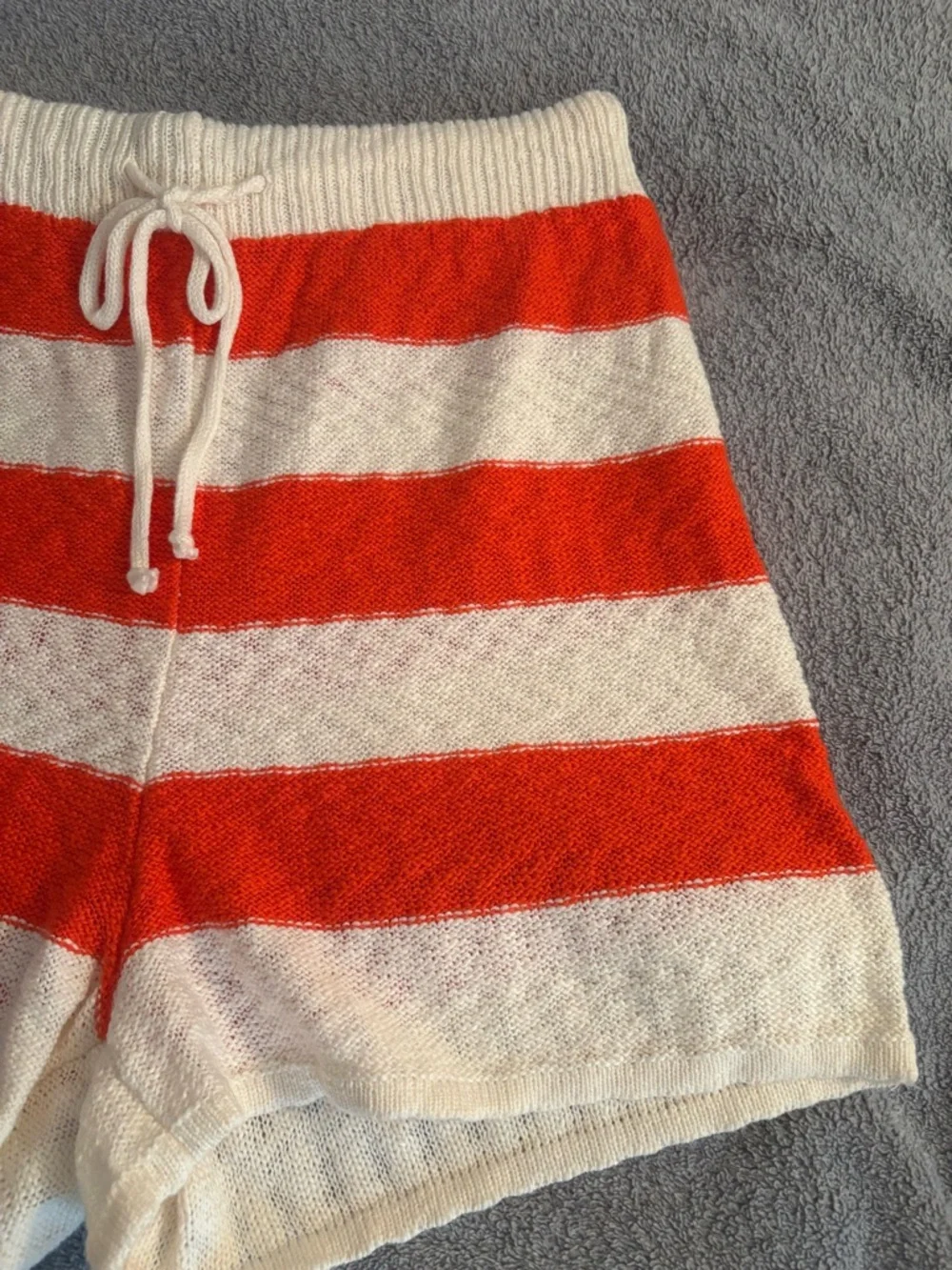 Double Zero Spicy Small Striped Knit Shorts Women’s Beachy Drawstring Small - Picture 4 of 8